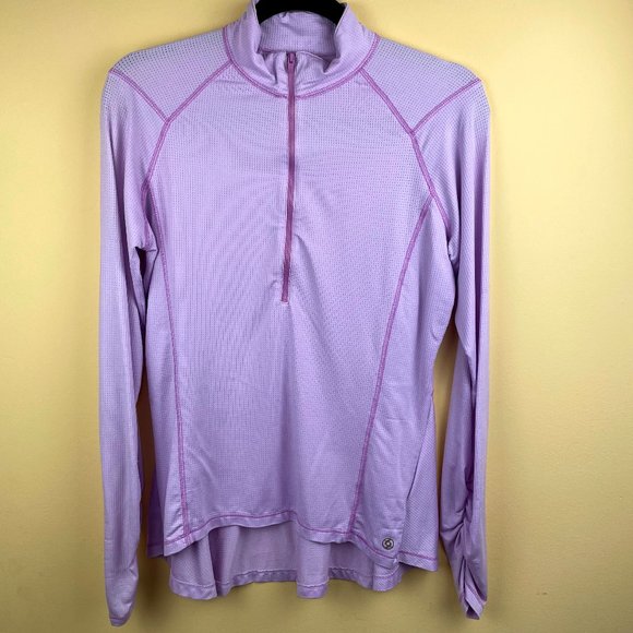 LIJA Lilac Athleisure Half-Zip Workout Top M - Picture 1 of 11
